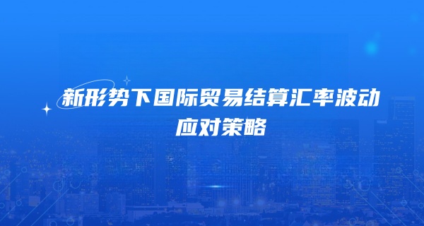 新形势下国际贸易结算汇率波动应对策略